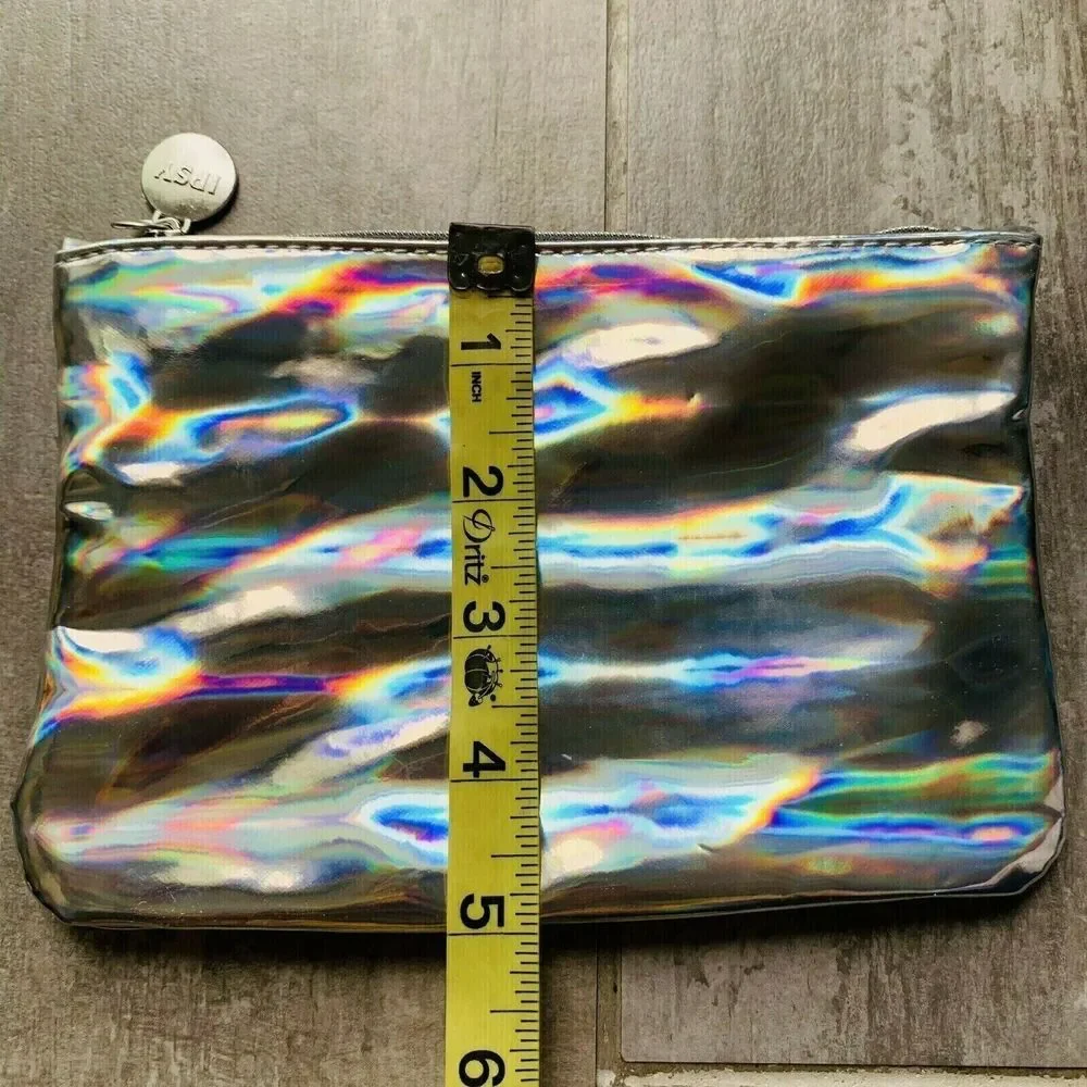 Holographic Makeup Bag NEW Travel Organizer Clutch Wallet iridescent Pencil Case
